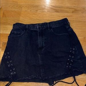 Black jean skirt